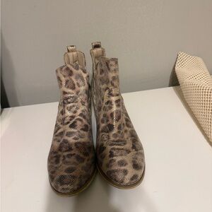 Leopard Print Ankle Boots